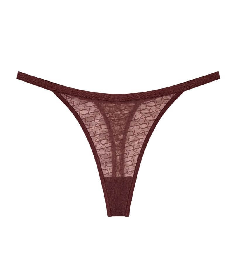 Triumph Signature Sheer String Brief - Decadent Chocolate - Curvy Bras