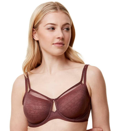 Triumph Signature Sheer Underwired Minimiser Bra - Decadent Chocolate Bras