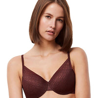 Triumph Signature Sheer Underwired Padded Half Cup Bra - Decadent Chocolate