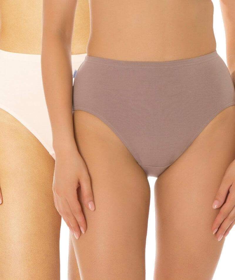 Sloggi Hikini 2 Pack Brief - Pink/Brown Knickers 