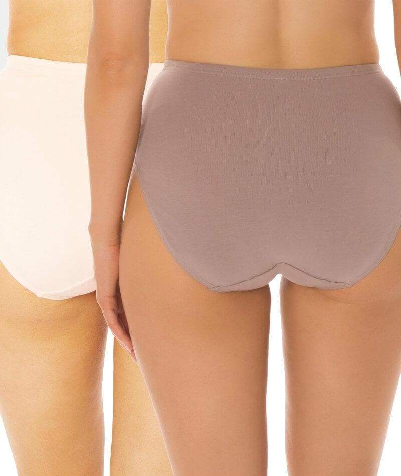 Sloggi Hikini 2 Pack Brief - Pink/Brown Knickers 