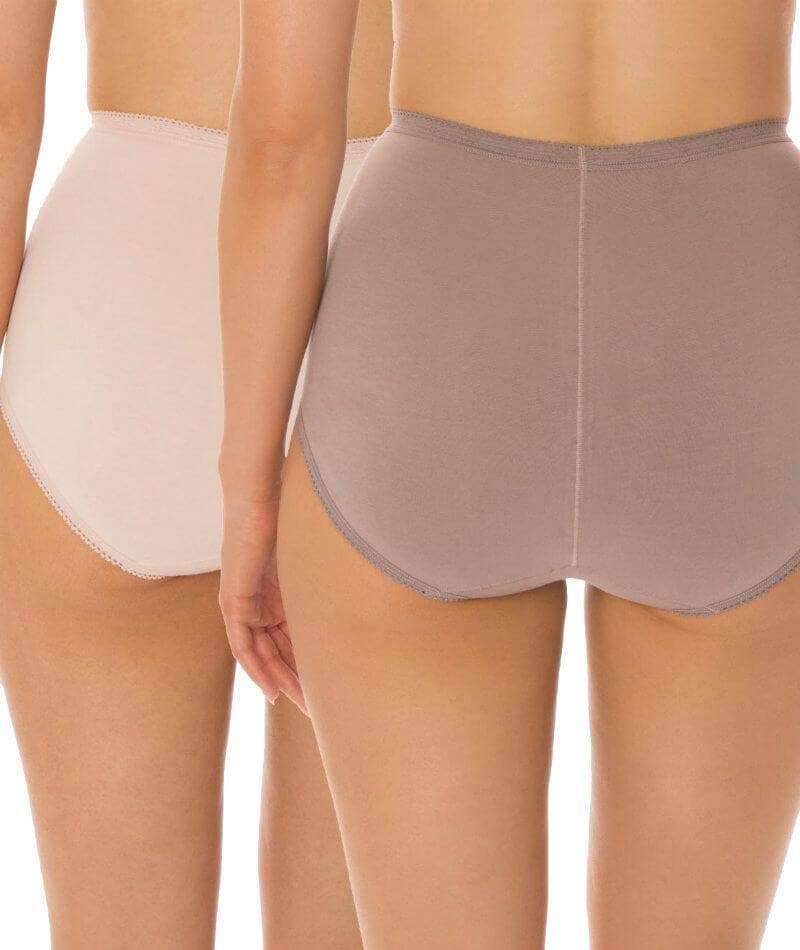 Sloggi Maxi Brief 2 Pack - Pink/Brown Knickers