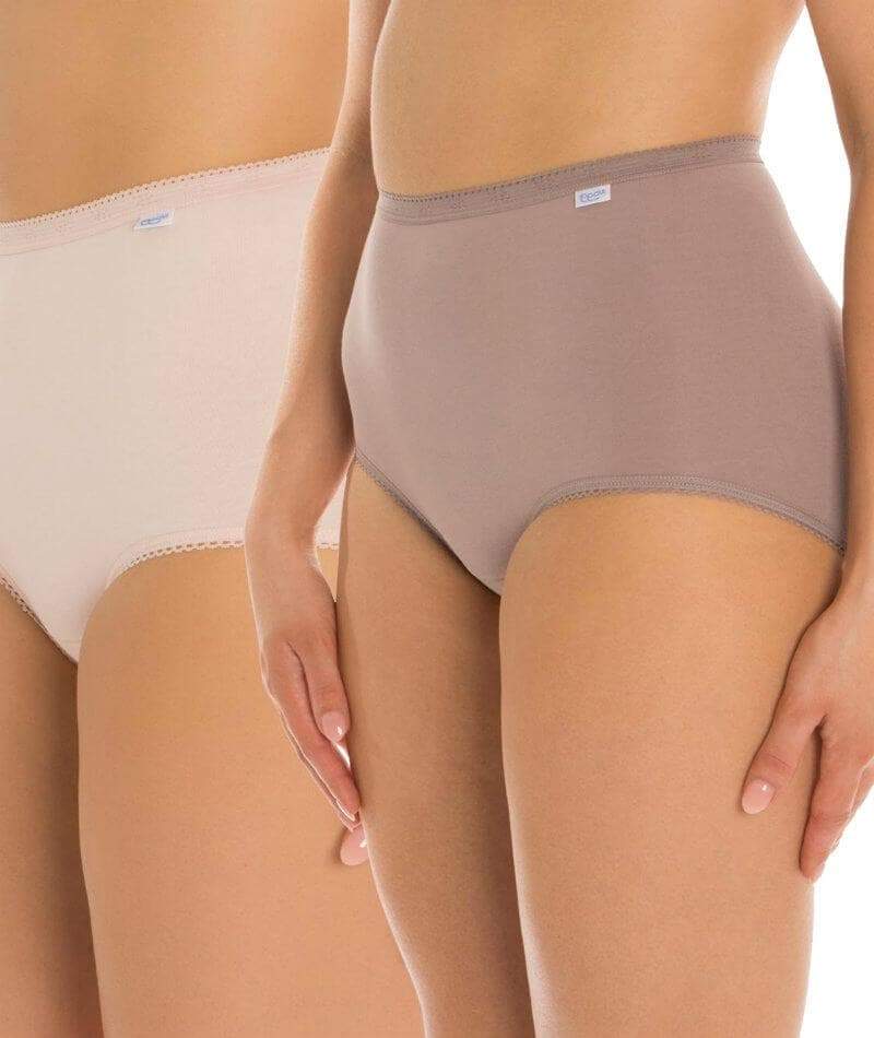 Sloggi Maxi Brief 2 Pack - Pink/Brown Knickers
