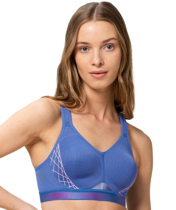 Buy Triumph Triaction Cardio Cloud Padded Non-wired Full Coverage Sport Bra  - Grey online