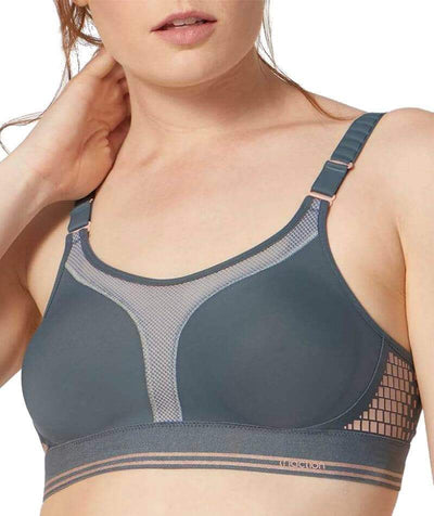 Triumph Triaction Seamless Motion P Cup XS Sports Bra without Wire Grey