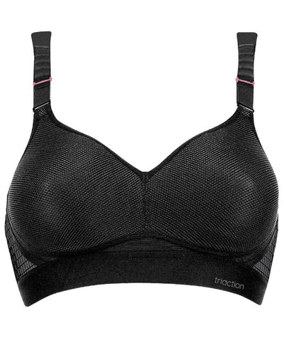 Triumph Triaction Hybrid Lite Wire-free Sports Bra - Black - Curvy Bras