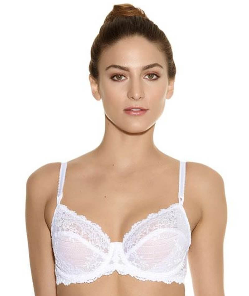Wacoal Embrace Lace Underwired Bra - Delicious White - Curvy Bras