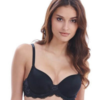 Wacoal Lace Affair Contour Bra - Black/Graphite - Curvy Bras