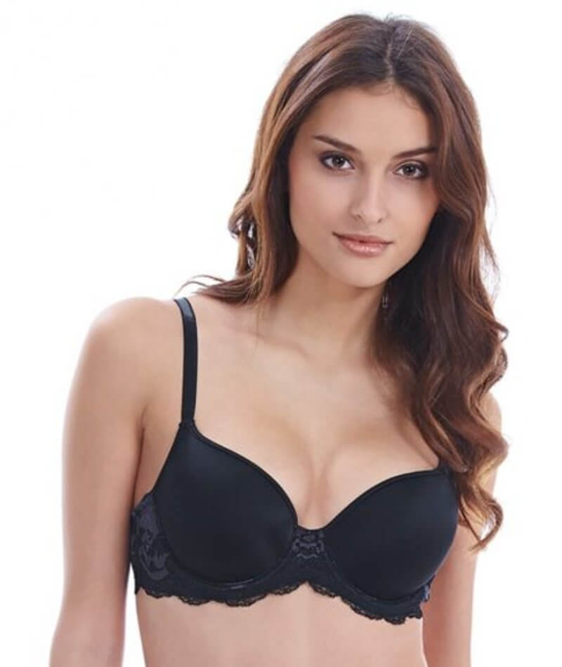 Wacoal Lace Affair Contour Bra - Black/Graphite Bras 30D Black/Graphite 